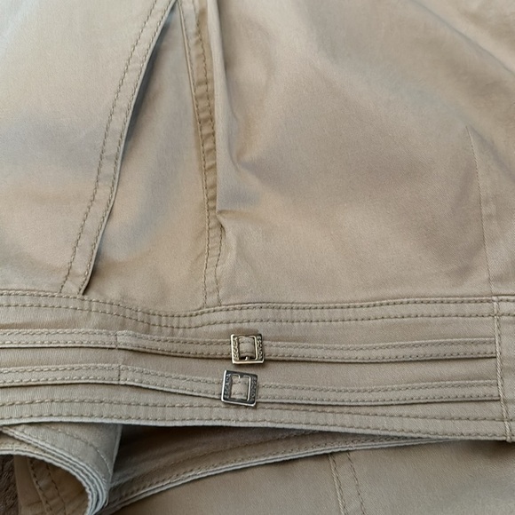 Escada Cotton Silk Blend tan with fun waist slight stretch pants sz 40 / us 10 - Picture 5 of 12